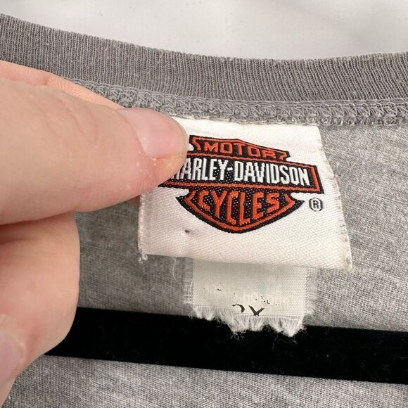 Harley‎ Davidson Cycles Spell Out classic Men’s Cut Off Muscle Shirt 2XL Gray - Picture 3 of 8